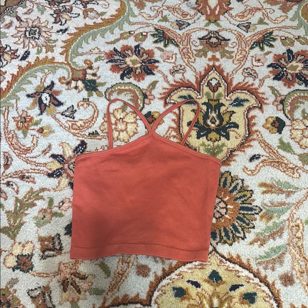 Aura Pink Sleeveless Crop Camisole